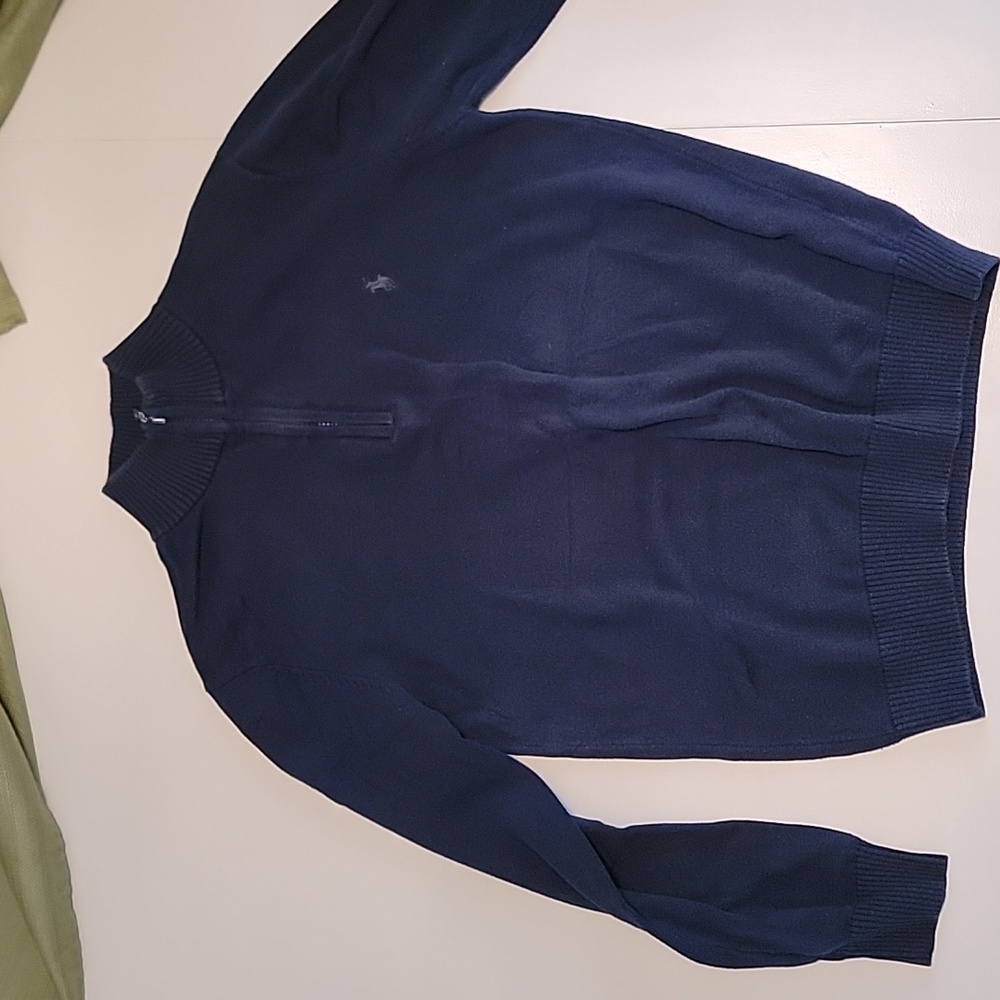 Mens Large Ralph Lauren quarter zip sweater navy blue